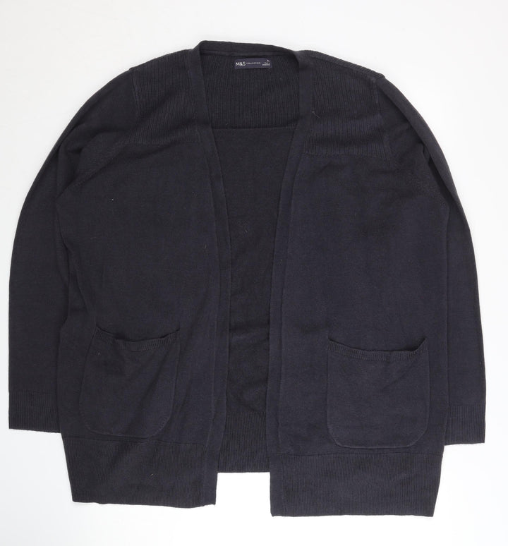 Marks and Spencer Women's Black Open Front Cardigan XL