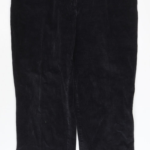 Slimma Women’s Black Straight Corduroy Trousers