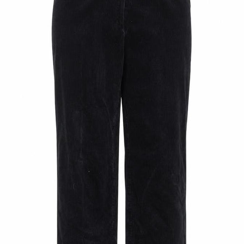 Slimma Women’s Black Straight Corduroy Trousers