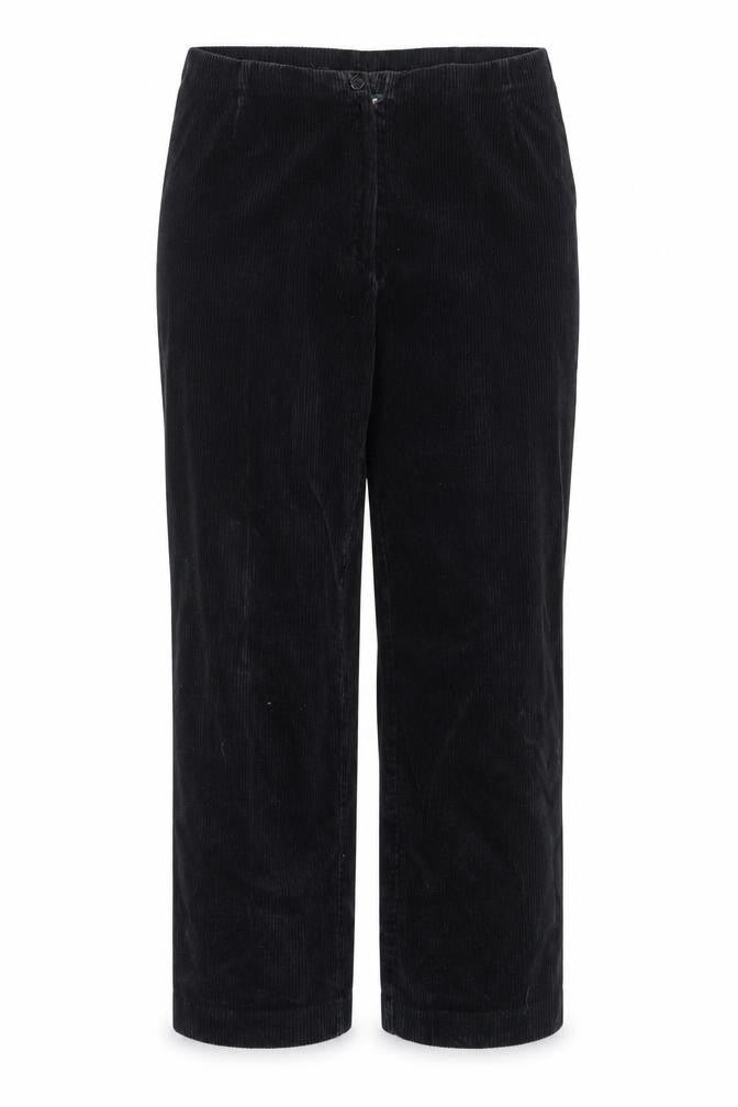 Slimma Women’s Black Straight Corduroy Trousers