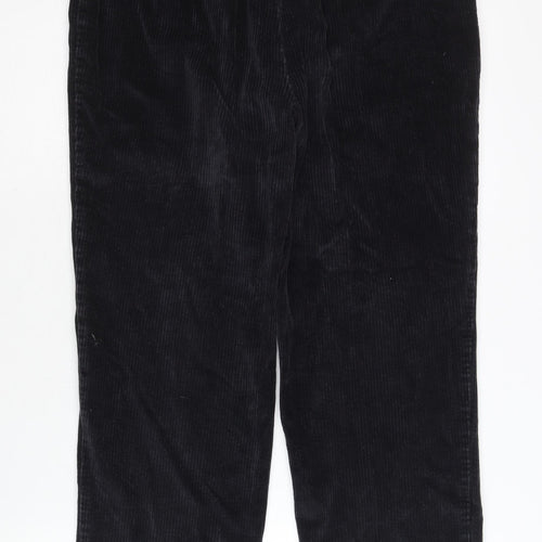Slimma Women’s Black Straight Corduroy Trousers