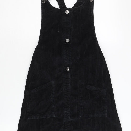 F&F Girls' Black Pinafore Dress, Size 11-12 Years