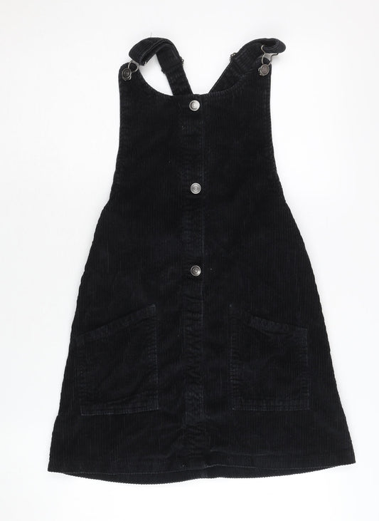 F&F Girls' Black Pinafore Dress, Size 11-12 Years