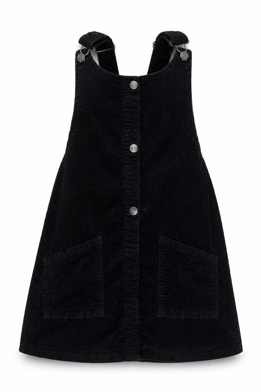 F&F Girls' Black Pinafore Dress, Size 11-12 Years