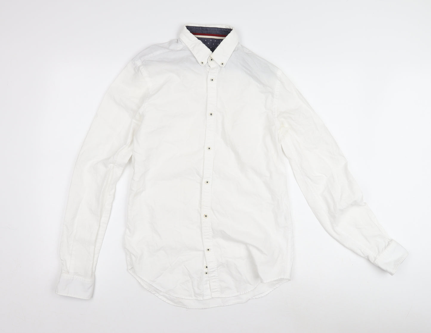 Zara Men’s White Button-Up Shirt, Size S, Long Sleeve