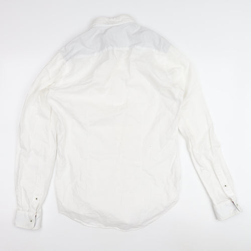 Zara Men’s White Button-Up Shirt, Size S, Long Sleeve