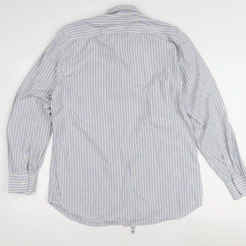 Jaeger Men's Multicoloured Striped Dress Shirt 15.5