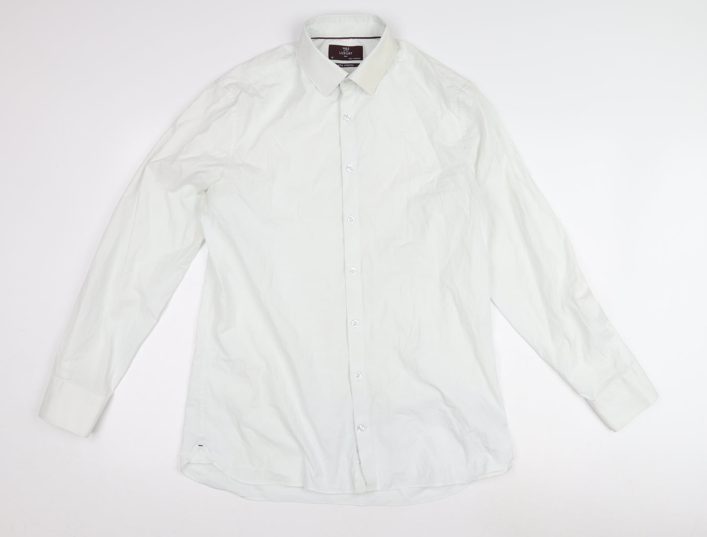Men's White Dress Shirt Long Sleeve Business