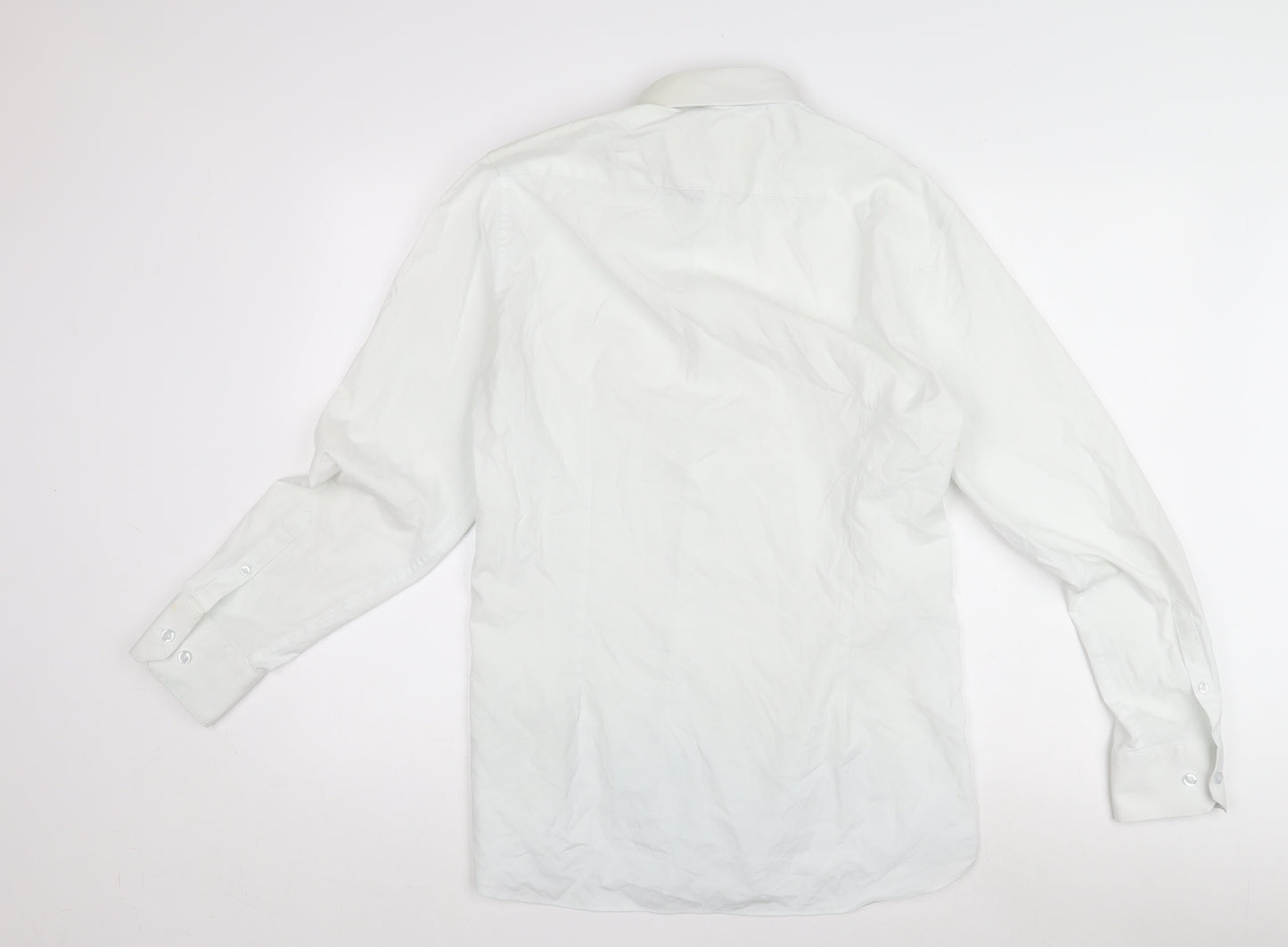Men's White Dress Shirt Long Sleeve Business