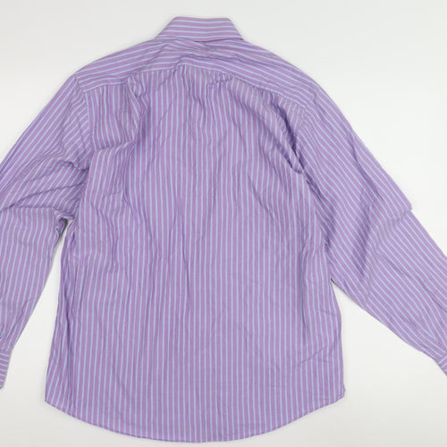Marks and Spencer Mens Purple Striped Dress Shirt