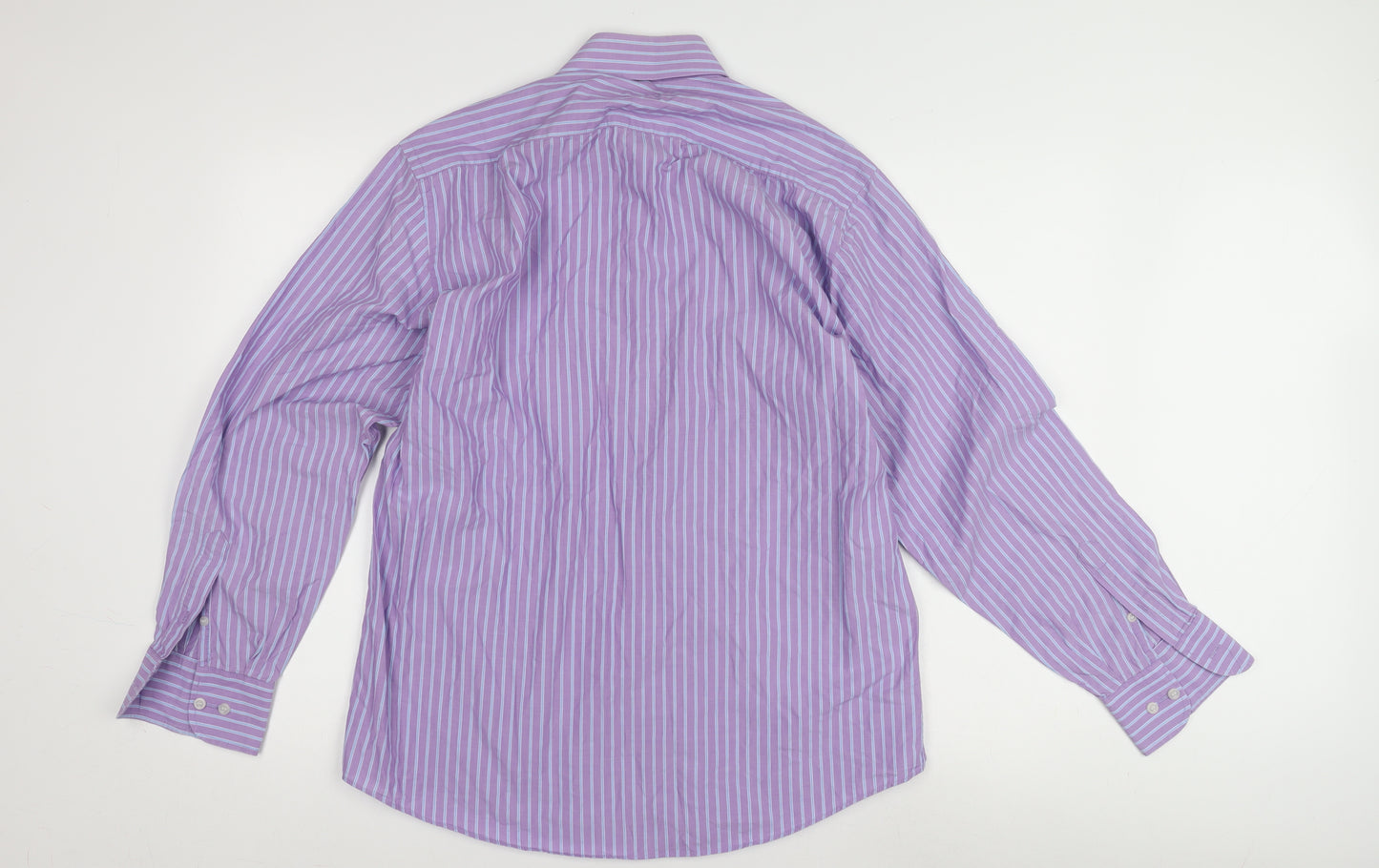 Marks and Spencer Mens Purple Striped Dress Shirt
