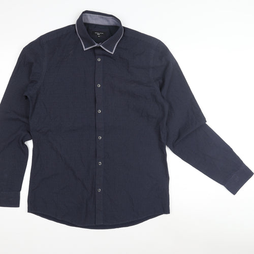 New Look Men's Blue Medium Button-Up Shirt