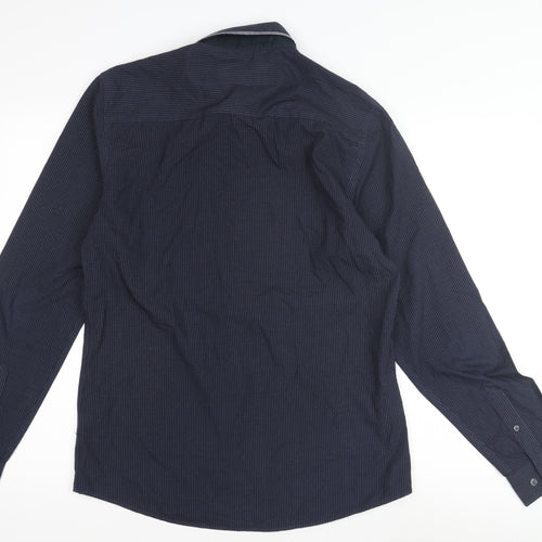 New Look Men's Blue Medium Button-Up Shirt