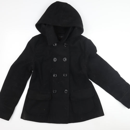 Next Women’s Black Hooded Pea Coat Size 16