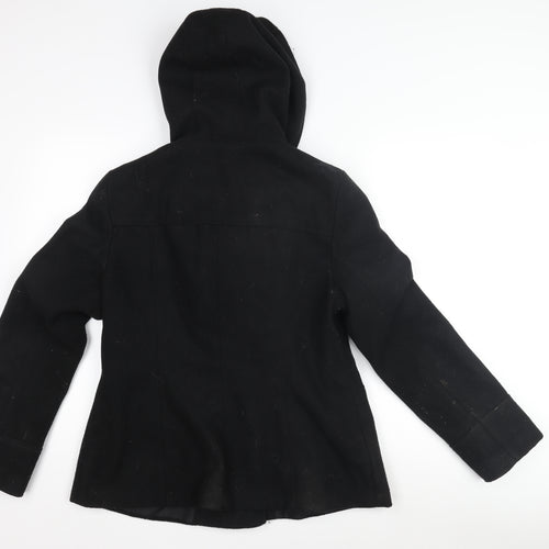 Next Women’s Black Hooded Pea Coat Size 16