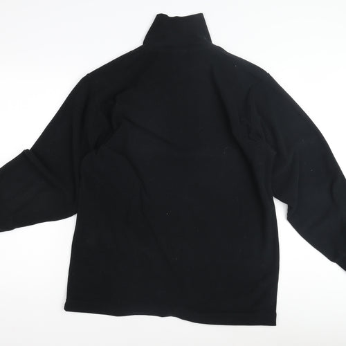 Rodeo Men's Black Medium 1/4 Zip Fleece Sweatshirt