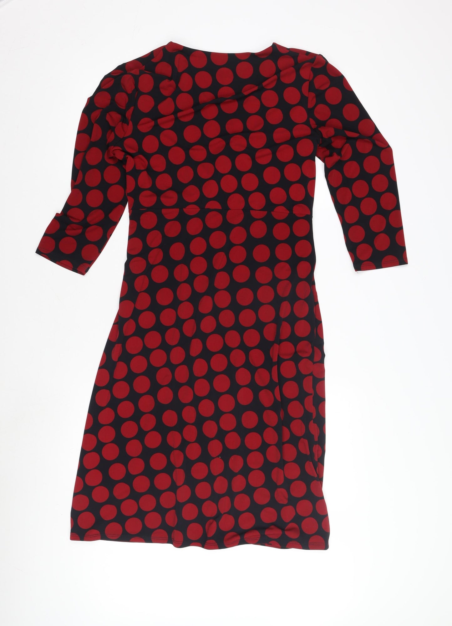 CC Women's Red Polka Dot Wrap Midi Dress M