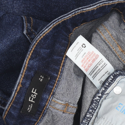F&F Men's Blue Straight Jeans Size 12 Regular Fit
