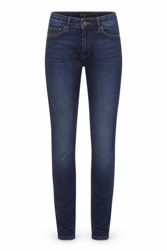 Front view of F&F Women's Blue Skinny Jeans, size 6