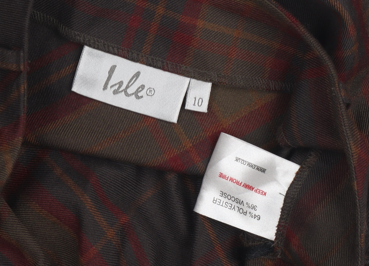 Isle Women's Multicoloured Plaid Skirt, Size 10