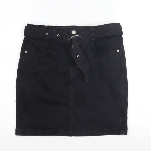 Desires Women's Black Pencil Denim Skirt, Size 14