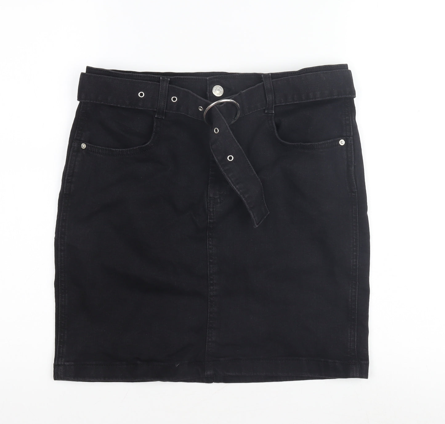 Desires Women's Black Pencil Denim Skirt, Size 14