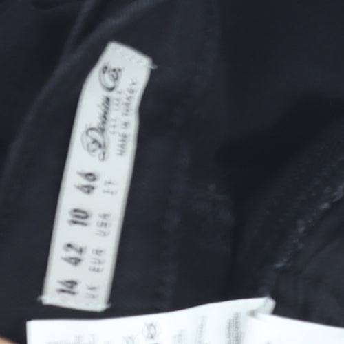 Desires Women's Black Pencil Denim Skirt, Size 14