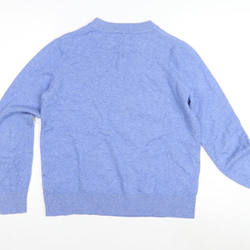Marks and Spencer Women's Blue Cashmere Blend Pullover Jumper S