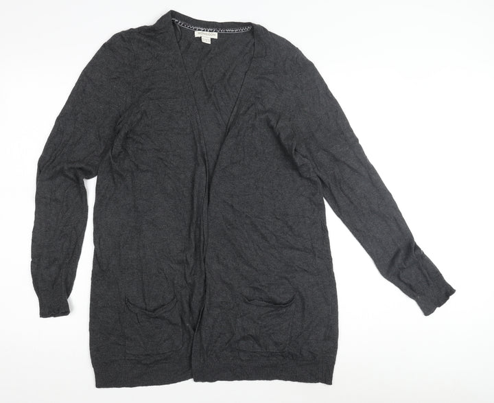 Monsoon Womens Grey Cardigan Size 12, Knit, Long Sleeve