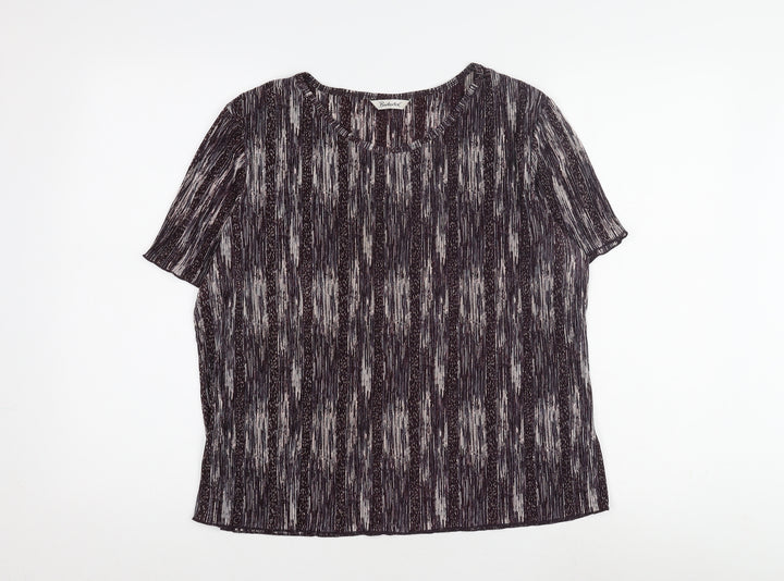 Berkertex Women's Multicoloured Striped Top Size 16