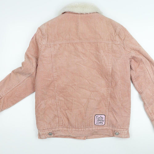 Denim Co. Women's Pink Corduroy Jacket Size 10