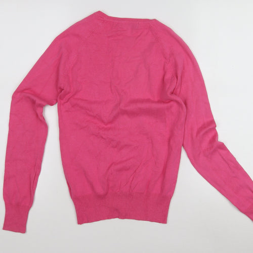Zara Women's Pink Cardigan, Small, V-Neck, Buttoned