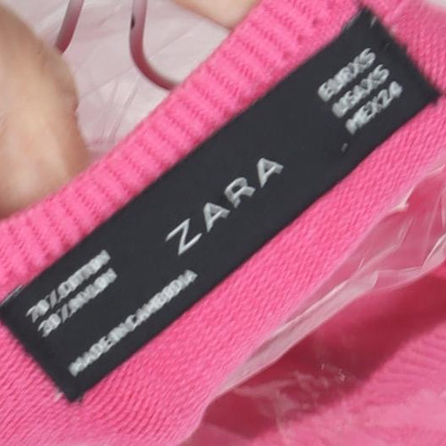 Zara Women's Pink Cardigan, Small, V-Neck, Buttoned