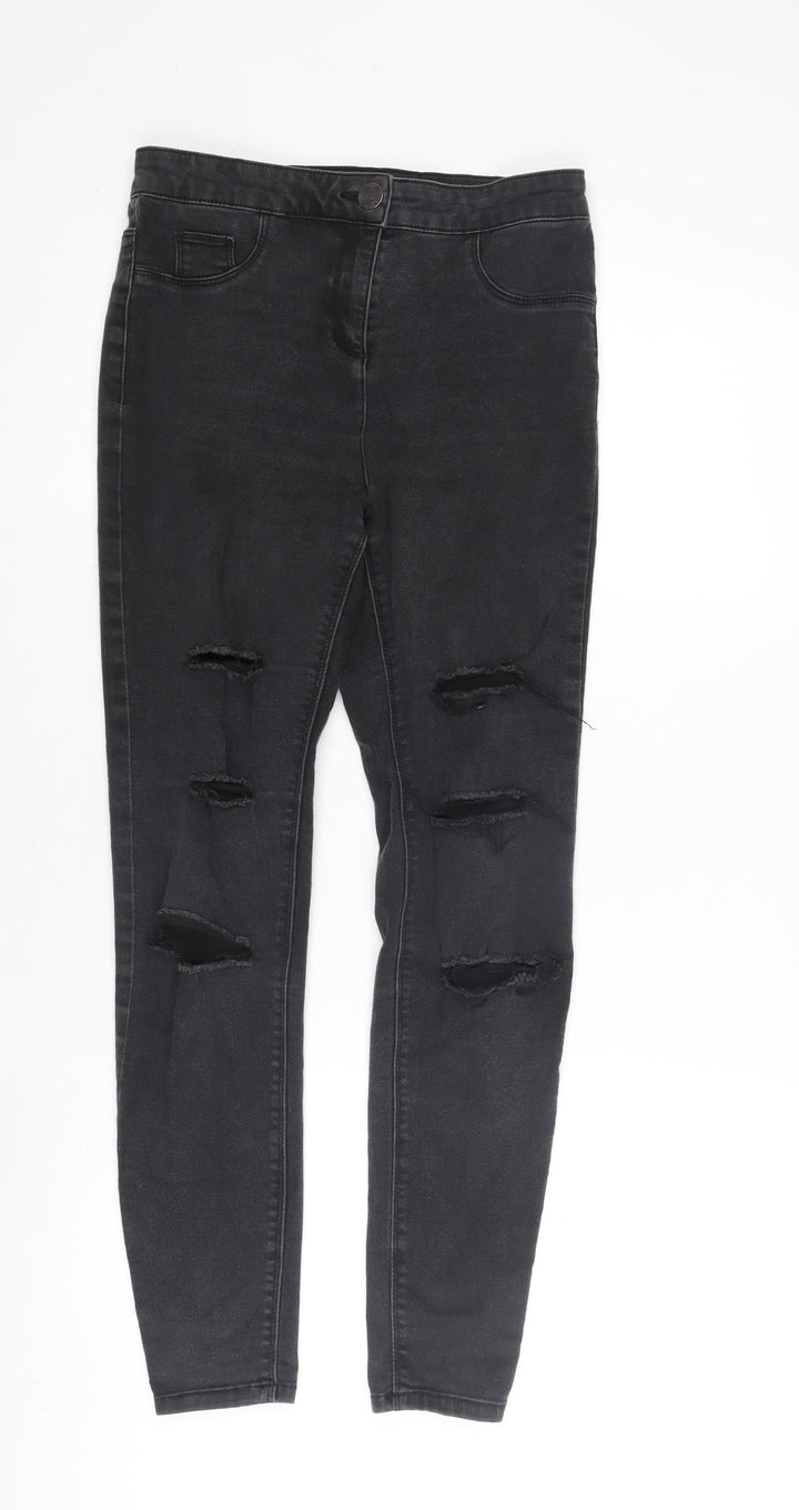 Denim Women's Black Distressed Skinny Jeans Size 10