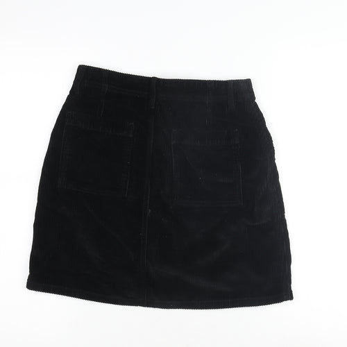 F&F Women's Black Corduroy Pencil Skirt, Size 8