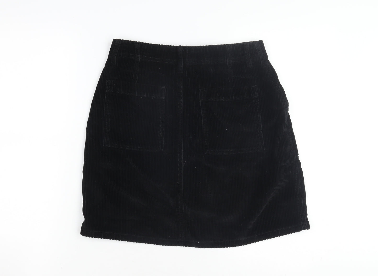 F&F Women's Black Corduroy Pencil Skirt, Size 8