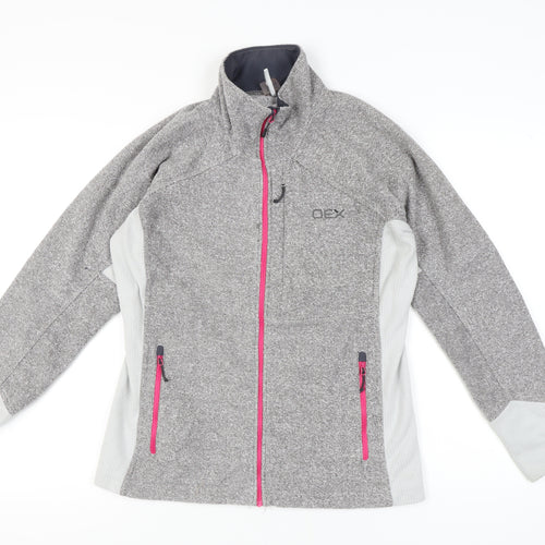 OEX Women's Grey Basic Jacket Size 14 with Zip Pockets