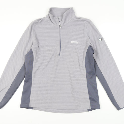 Regatta Women's Grey High Neck 1/2 Zip Sweatshirt Size 18