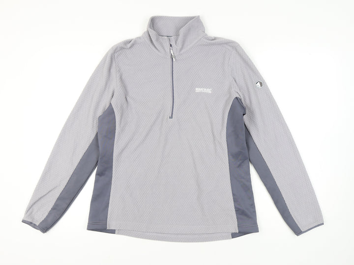 Regatta Women's Grey High Neck 1/2 Zip Sweatshirt Size 18