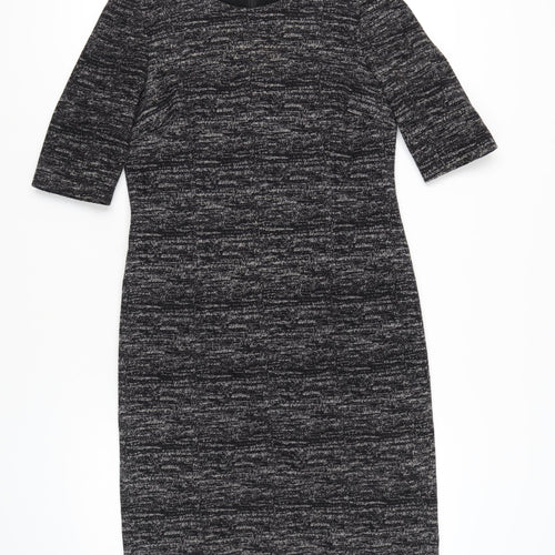 Hobbs Women's Black Sheath Dress UK 12 Wool Blend
