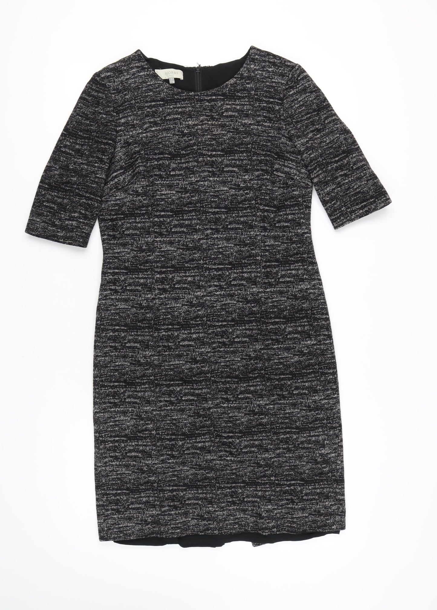 Hobbs Women's Black Sheath Dress UK 12 Wool Blend