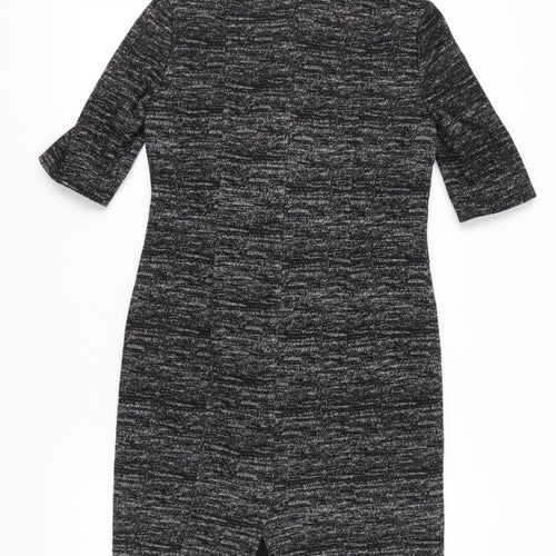 Hobbs Women's Black Sheath Dress UK 12 Wool Blend