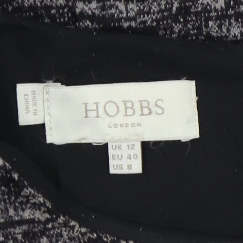 Hobbs Women's Black Sheath Dress UK 12 Wool Blend