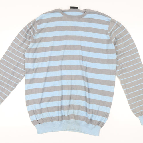 Burton Men's Blue Striped Pullover Jumper XL