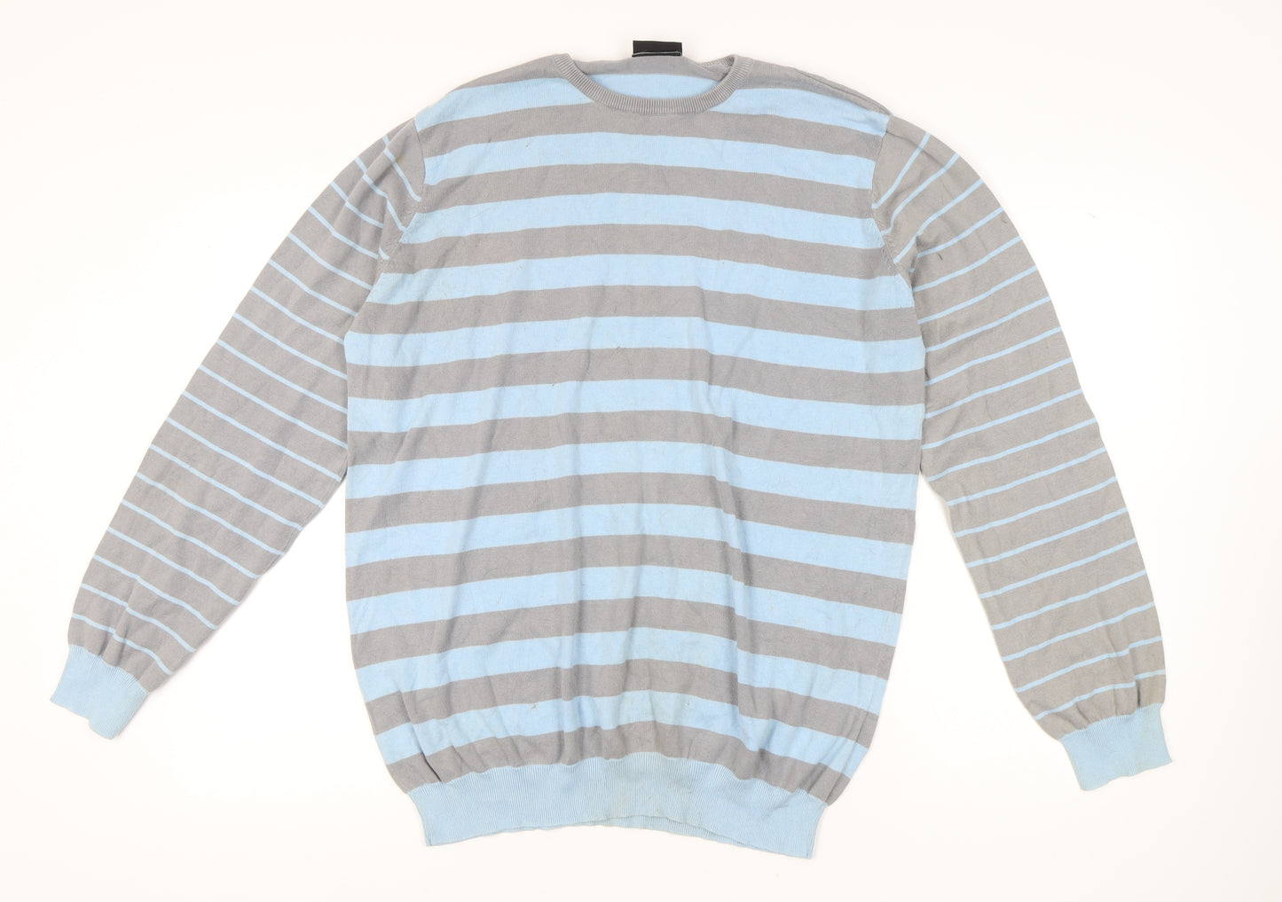 Burton Men's Blue Striped Pullover Jumper XL