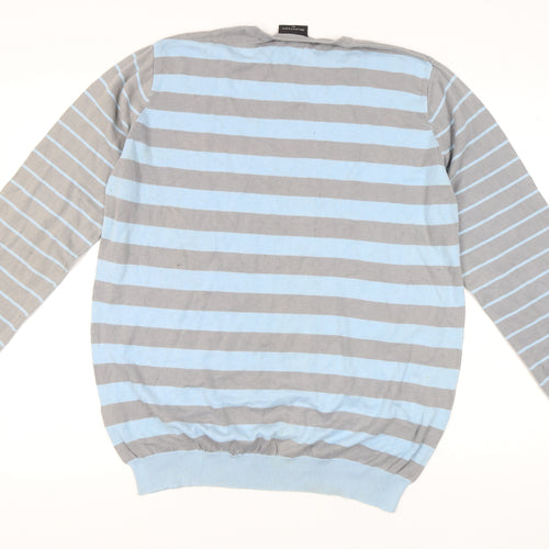 Burton Men's Blue Striped Pullover Jumper XL