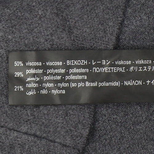 Zara Women's Grey Pullover Jumper, Size 10, Chain Accent