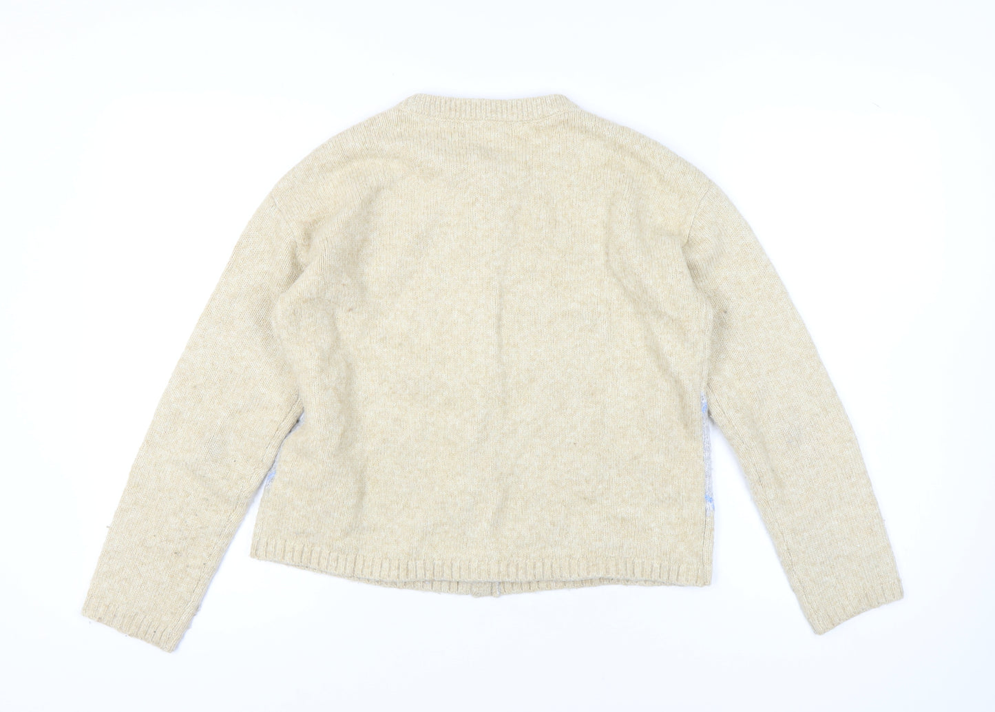 Marks and Spencer Women's Beige Cardigan, Size S, Argyle Knit