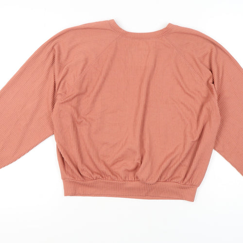 Hollister Women's Pink Basic Long Sleeve T-Shirt M