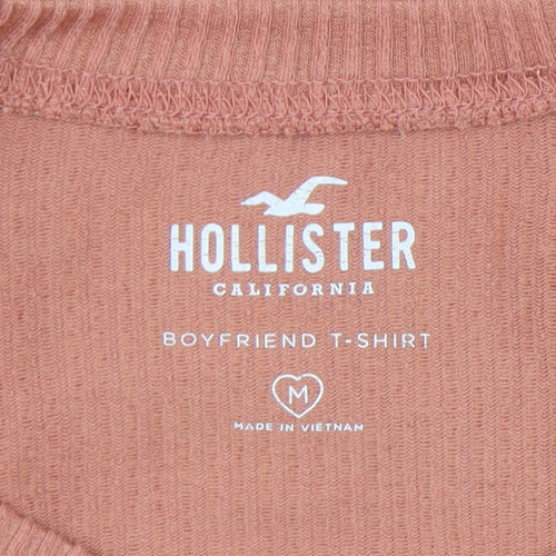 Hollister Women's Pink Basic Long Sleeve T-Shirt M
